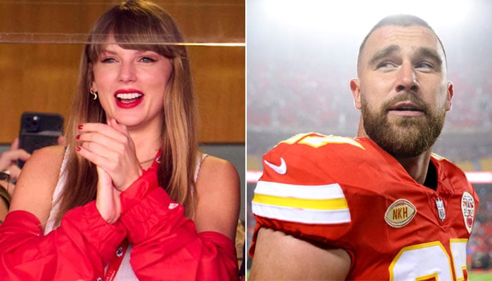 Taylor Swift Wore an Oversized Kansas City Chiefs Jacket to Travis