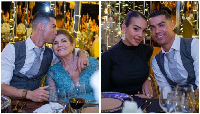 Cristiano Ronaldo with his mother Maria Dolores (left) and his partner Georgina Rodriguez. — Instagram@cristiano