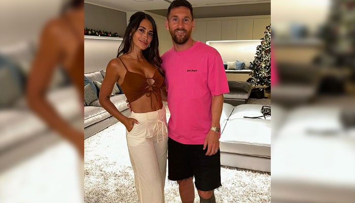 Lionel Messi (right) with his wife Antonella Roccuzzo. — Instagram/@leomessi