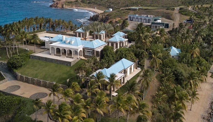 Jeffrey Epsteins former home on the island of Little St James in the US Virgin Islands. — AFP