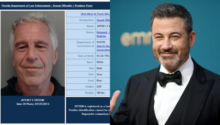 Jimmy Kimmel addresses his name in Jeffery Epsteins list