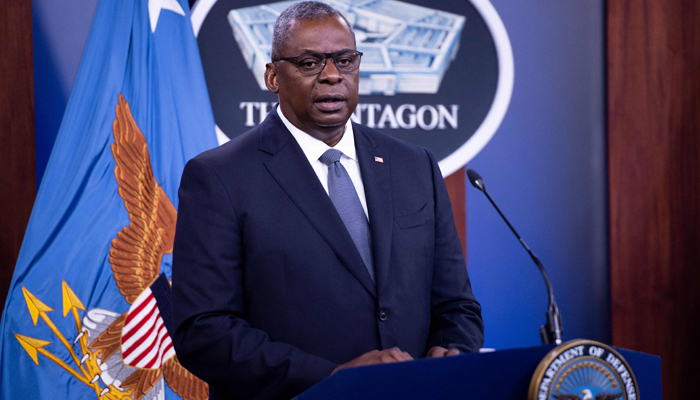 US Secretary of Defense Lloyd Austin III holds a press briefing about the US military drawdown in Afghanistan, at the Pentagon in Washington, DC September 1, 2021. — AFP
