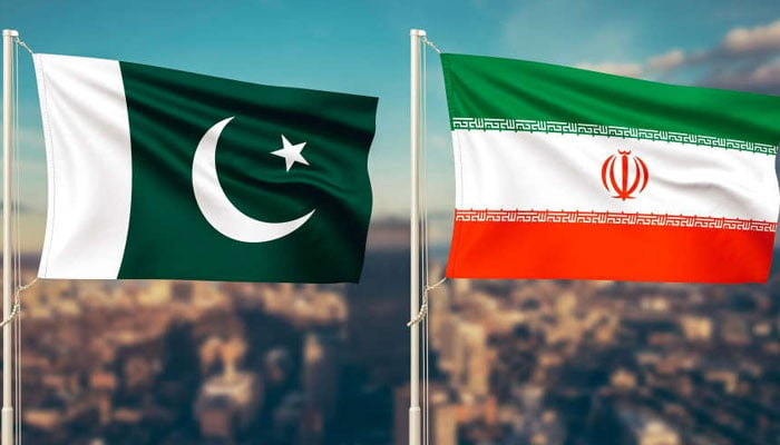 Flags of Pakistan and Iran. — AFP/File