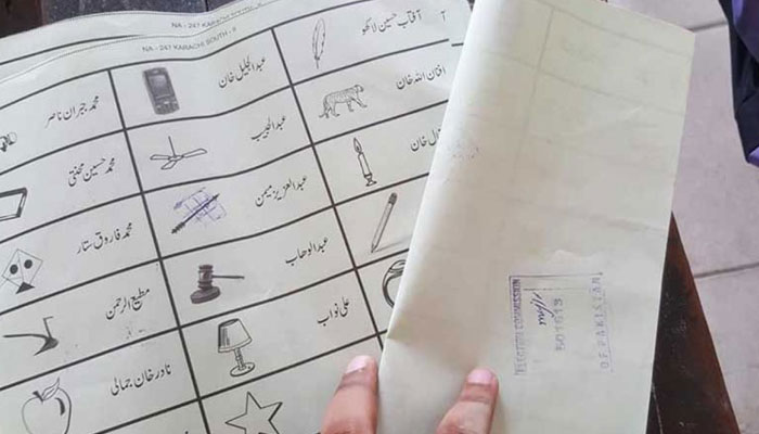 A representational file image of a ballot paper. — APP