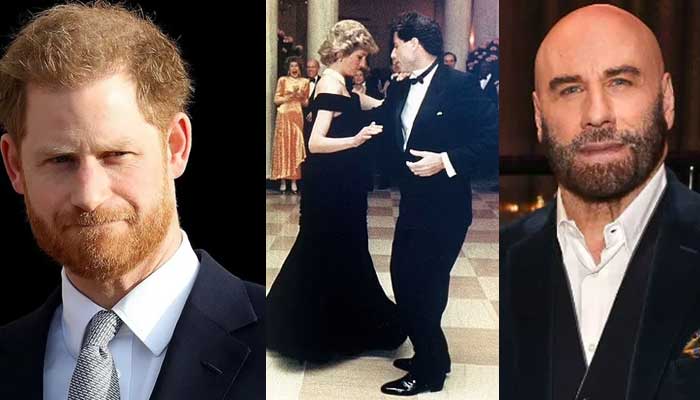 Prince Harry reacts to John Travoltas comments about dancing with Princess Diana