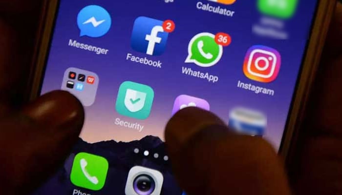 This file photo taken on March 22, 2018, shows different messaging apps for WhatsApp, Facebook, Instagram on a smartphone. — AFP