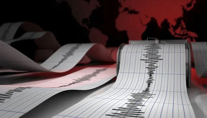 A representational image of seismic waves caused by an earthquake. — Al Arabiya