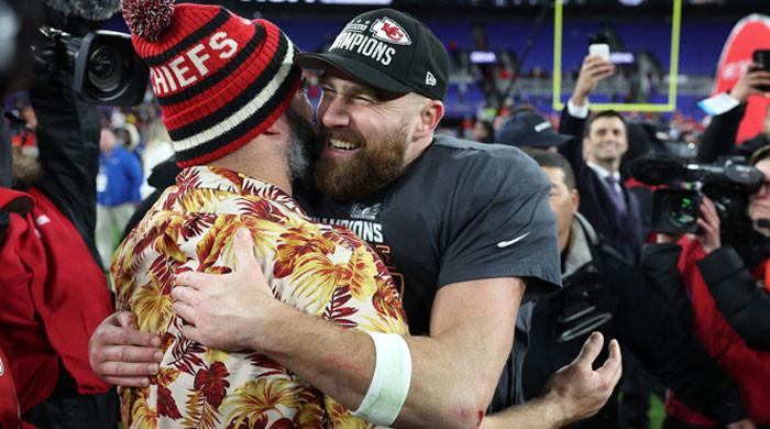 WATCH: Kelce brothers hug after Kansas City Chiefs win against Ravens in AFC