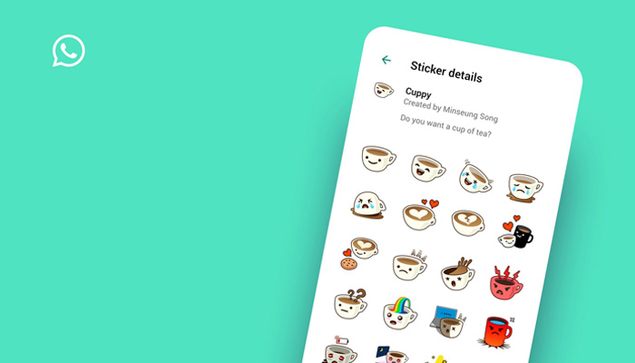 WhatsApp sticker store seen on a phones screen in this illustration. — WhatsApp