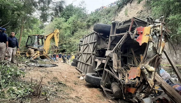 An image of a bus accident in Mexico. — NDTV/file