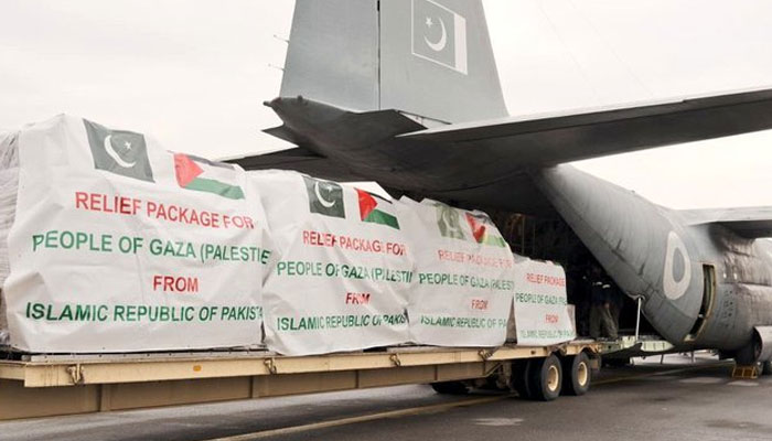 Pakistan sends 5th tranche of humanitarian aid for people in Gaza on January 4, 2024. — X/ @ForeignOfficePk