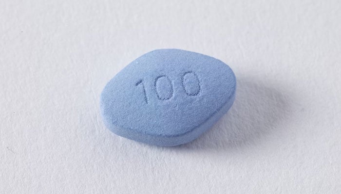 A representational image of a Viagra pill. — Unsplash