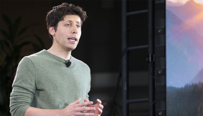 OpenAI CEO Sam Altman speaks during a keynote address announcing ChatGPT integration for Bing at Microsoft in Redmond, Washington, on February 7, 2023. — AFP