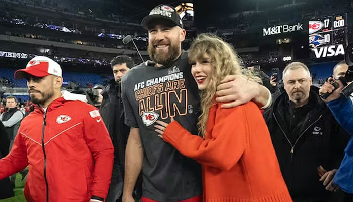 Taylor Swift and Travis Kelce spotted together. — X/@grosbygroup