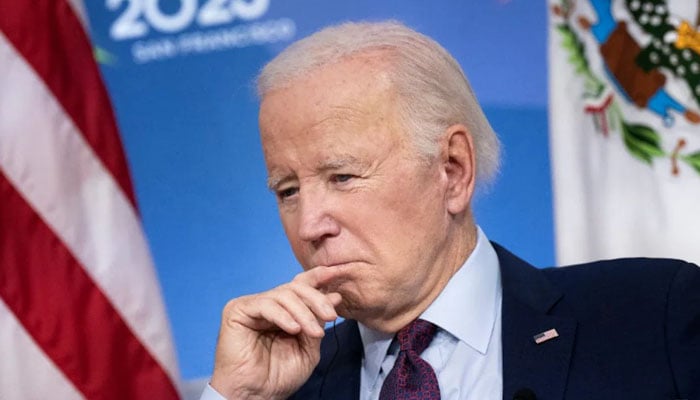 Joe Biden gestures during a gathering. — AFP/File