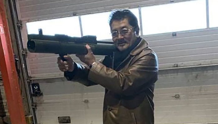Takeshi Ebisawa with a rocket launcher. — CNN via US District Court for the Southern District of New York