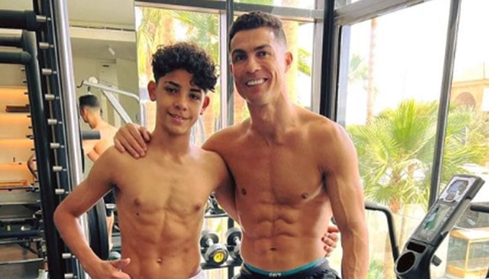 Cristiano Ronaldo with his son Cristiano Jr. — Instagram/@cristiano