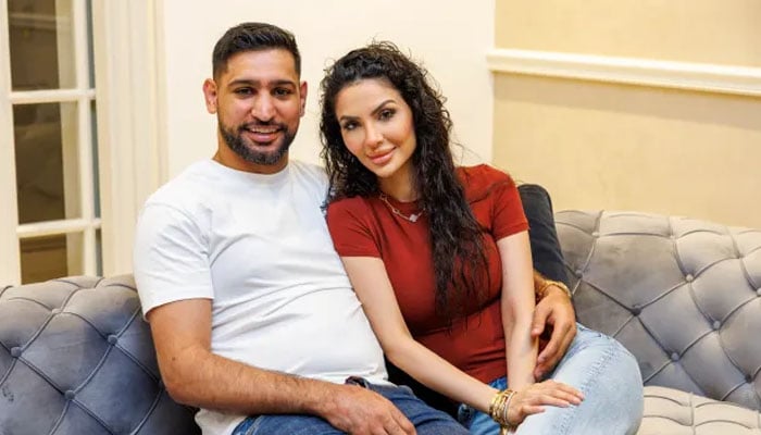 Faryal Makhdoom and Amir Khan at their Dubai home. — Doug Seeberg/File