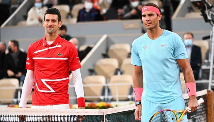 Tennis legends Novak Djokovic and Rafael Nadal. — AFP/File