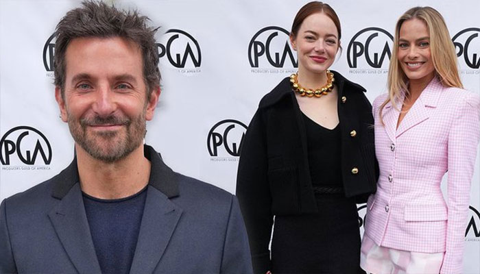 Bradley Cooper, Emma Stone, and Margot Robbie at LAs Skirball Cultural Center.