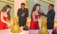 Urvashi Rautela Marks 30th Birthday With Yo Yo Honey Singh, Cuts 24-carat Gold Cake