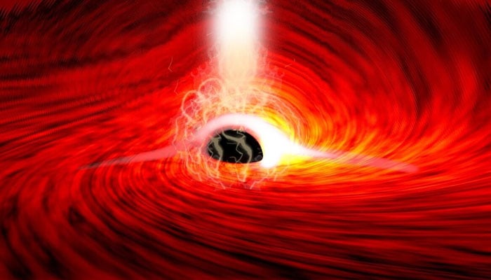 A representational image of a super-red black hole. — Dan Wilkins/File