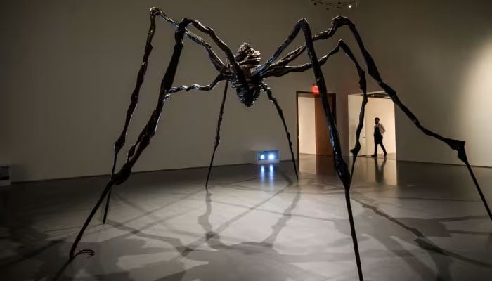 A monumental Spider by Louise Bourgeois is displayed at Sotheby’s in New York ahead of a May auction last year. The sculpture, from 1996, achieved a record auction price for the artist of $30 million, before fees, and was the most expensive work of art by a woman sold last year. — AFP