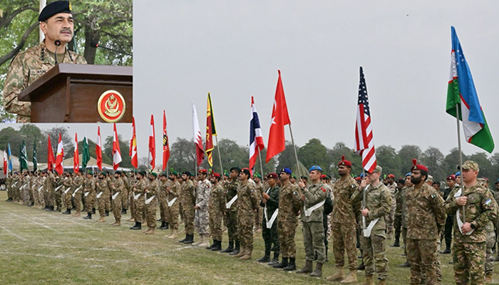 COAS General Syed Asim Munir addresses the participants of 7th Pakistan Army Team Spirit Exercise-2024. — ISPR