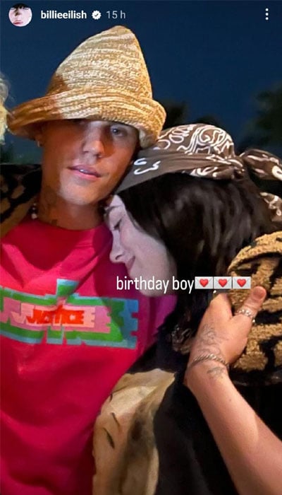 Billie Eilish gives sweet wishes to pal Justin Bieber on his 30th birthday