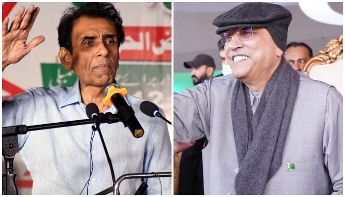 MQM-Pakistan chief Dr Khalid Maqbool Siddiqui (left) and PPP co-chairman Asif Ali Zardari. — Facebook/ MQMpk.org/Bilawalhouse