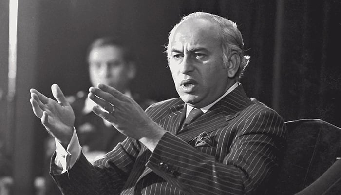 Former prime minister and Pakistan Peoples Party (PPP) founder Zulfiqar Ali Bhutto. — PID