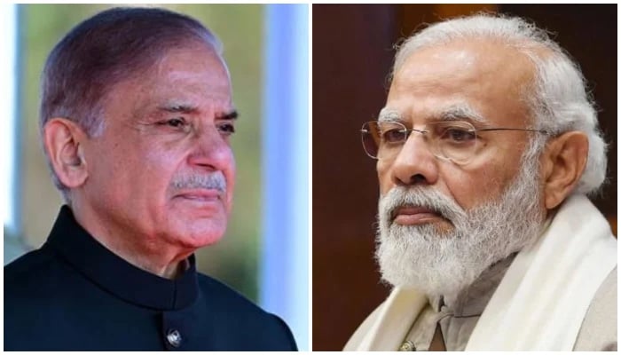 Newly-elected PM Shehbaz Sharif (left) and Indian PM Narendra Modi. — PPI/AFP/File