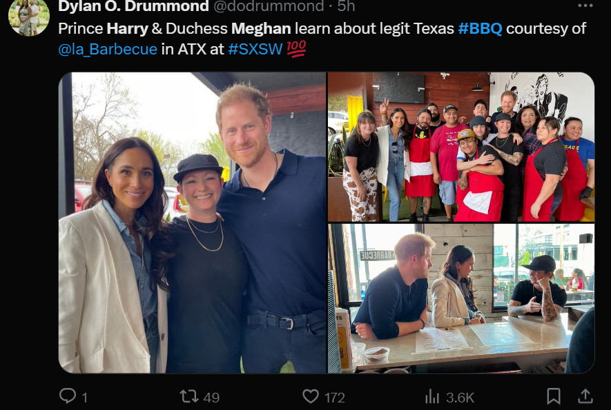 Prince Harry laughs off feud with royal family during Texas outing