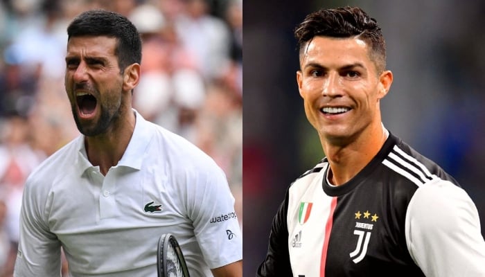 Tennis player Novak Djokovik (left) and Footballer Cristiano Ronaldo. — X/@DrPavanSonar/@@umairawan9421