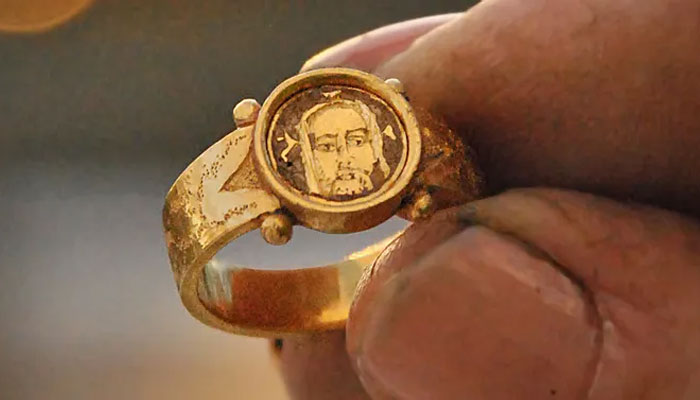 The gold ring was discovered by archaeologists in Sweden. — CBS News via The Archaeologists