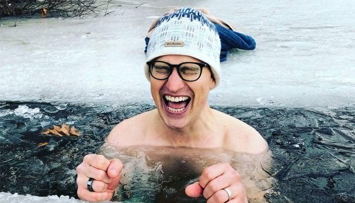 A representational image of a man cold plunging. — Brain By Design/File