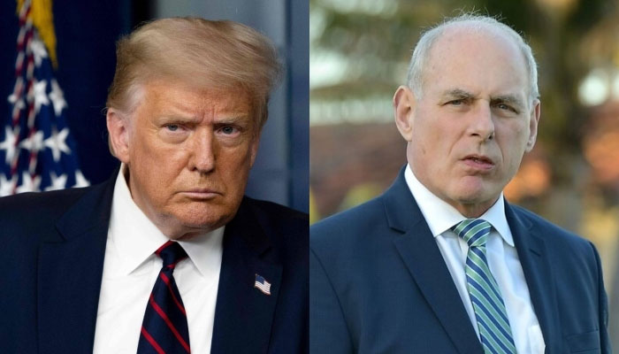 Republican candidate Donald Trump (left) and ex-chief of staff John Kelly. — AFP/File