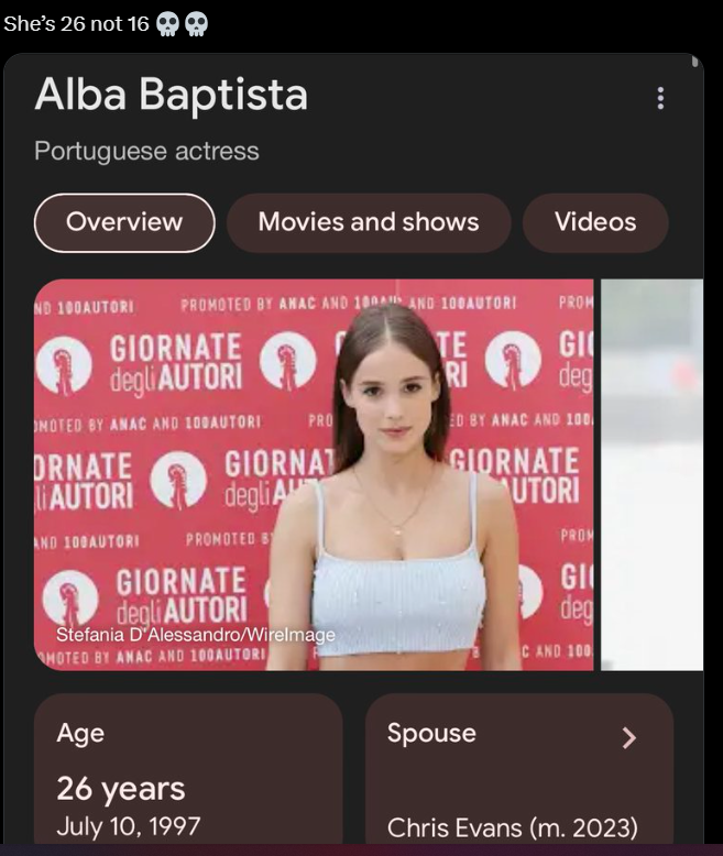 Chris Evans, Alba Baptista spark frenzy over age gap after actress mistaken as 16