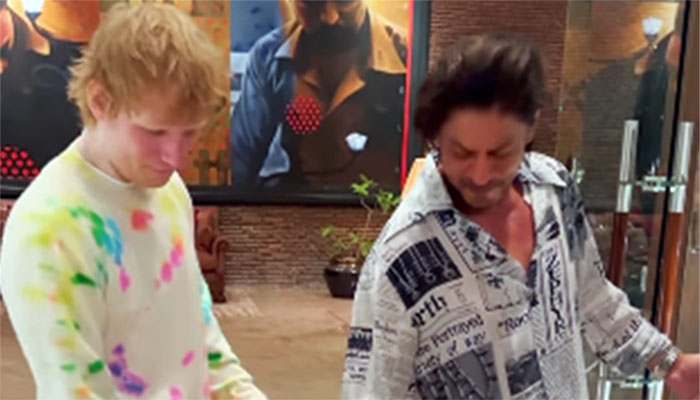 Shah Rukh Khan makes Ed Sheeran strike his signature love pose