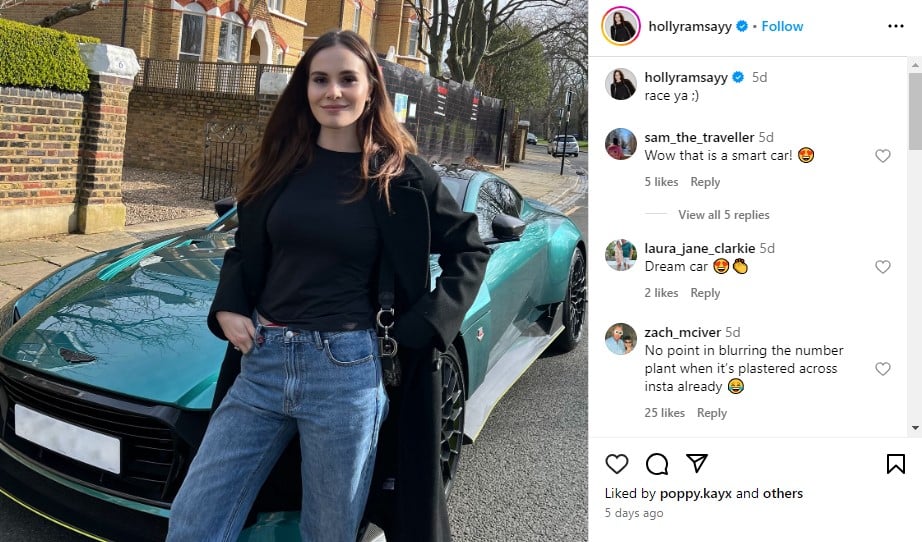 Gordon Ramsays daughter Holly faces backlash for flaunting flashy car