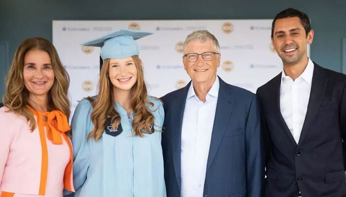 (From left to right) Melinda Gates, Jennifer Gates, Bill Gates and Nayel Nassar. — People via Instagram/@jenngatesnassar