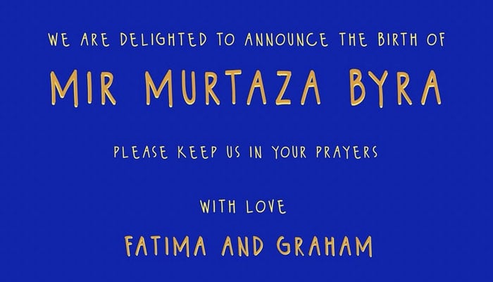 The announcement made by Fatima Bhutto via graphic. — X/@fbhutto