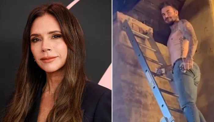 Victoria Beckham gestures during a gathering. David Beckham works as an electrician in their house. — Instagram/@victoriabeckham/File