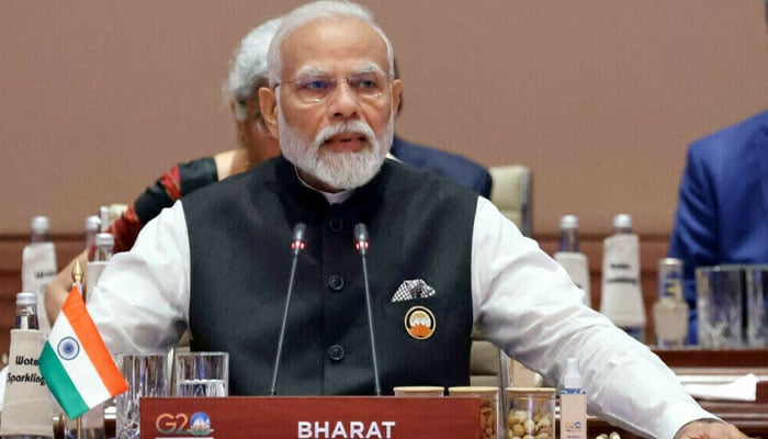 Indian Prime Minister Narendra Modi gestures during a political gathering. — AFP/File
