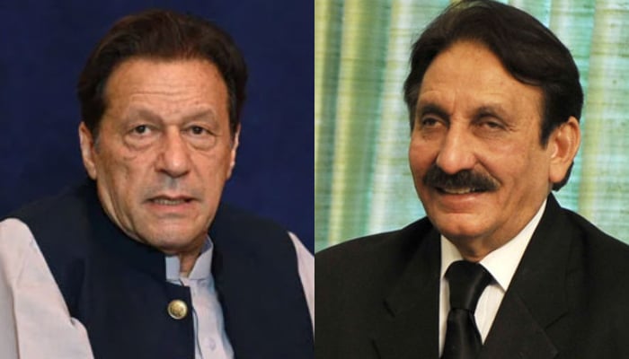 Pakistan Tehreek-e-Insaf (PTI) founder Imran Khan (left) and former Supreme Court chief justice Iftikhar Mohammad Chaudhry. —AFP/File
