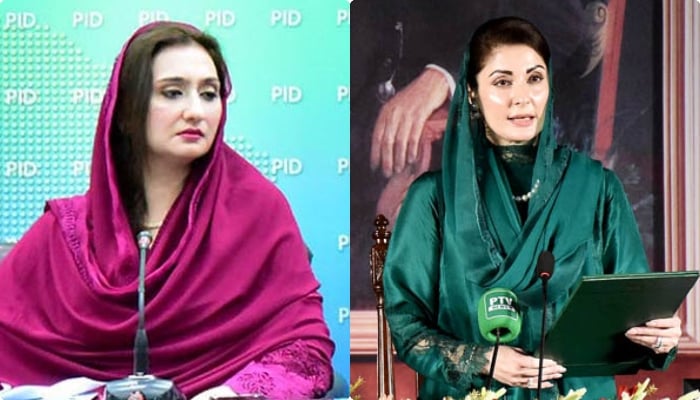 Punjab Chief Minister Maryam Nawaz (L) and former parliamentary secretary for law and justice Barrister Maleeka Bokhari (R). —APP/File
