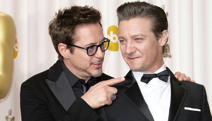 Robert Downey Jr starred with friend Jeremy Renner in the Avengers film series