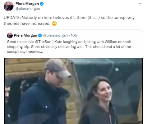 Piers Morgan questions the authenticity of Kate Middletons new video