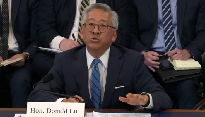 Donald lu, the US Assistant Secretary of State, testifying before Congressional panel on March 20, 2024. — Screengrab/YouTube/Foreign Affairs Committee