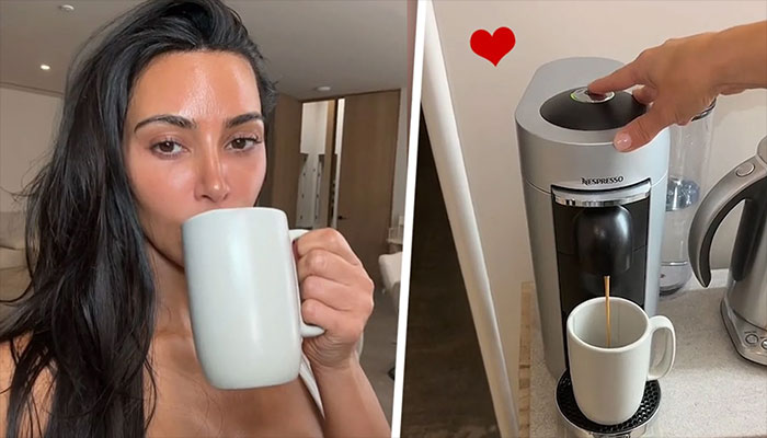 Kim Kardashia shares passion for late-night treat.